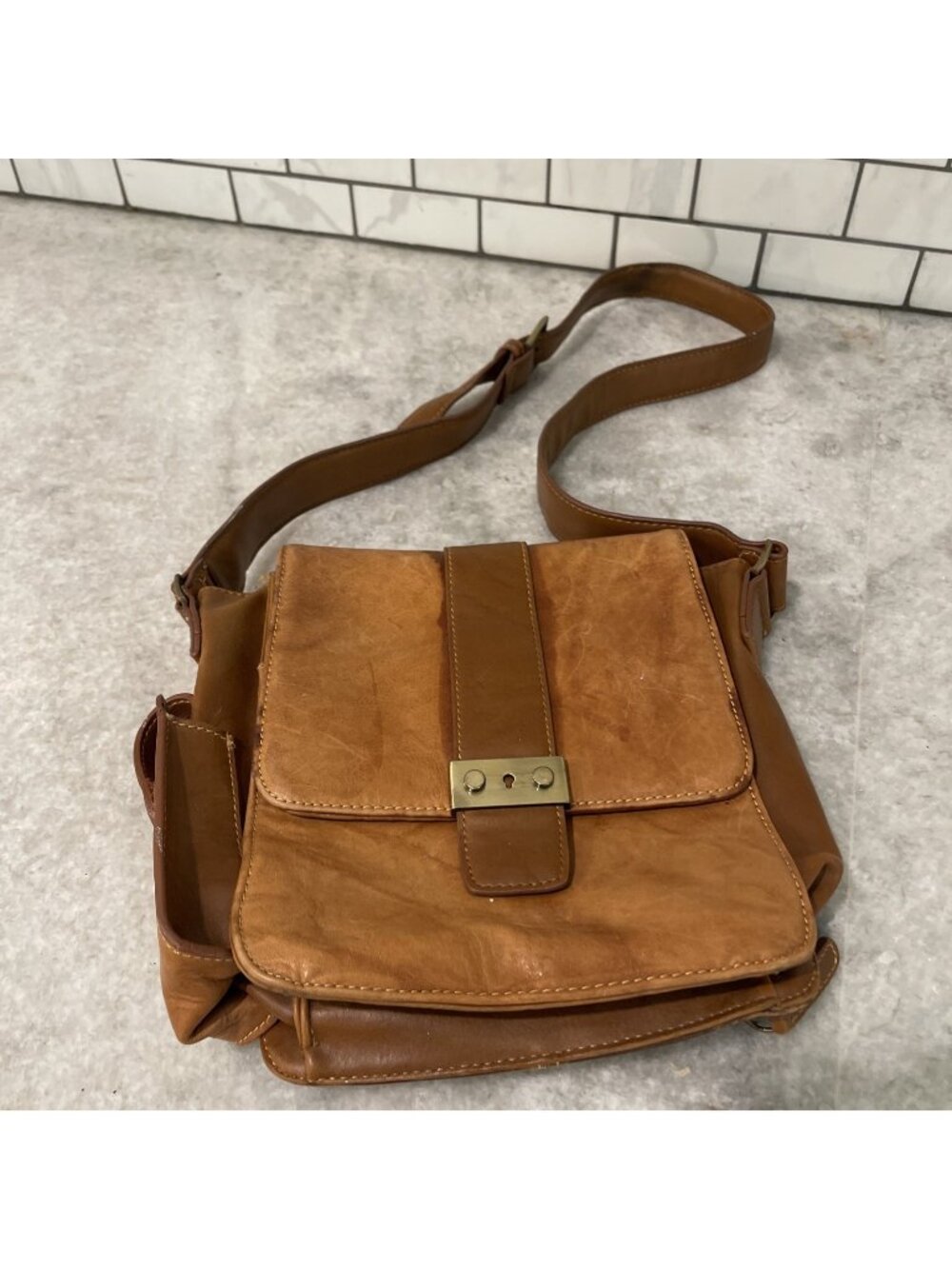 Vintage Marc Chantal Bag Crossbody Leather Southwestern Western Boho Y2K Purse